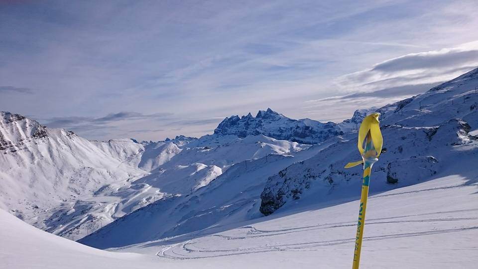 pristine snow on new piste in the portes du soleil
