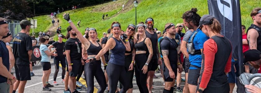 ladies about to start the Spartan race