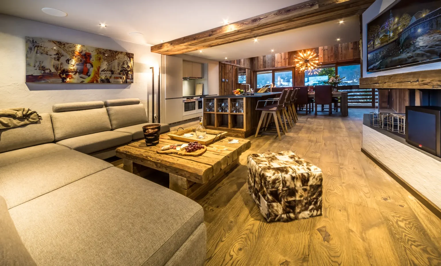 Chalet Kapa - Open Plan Lounge Kitchen Dining