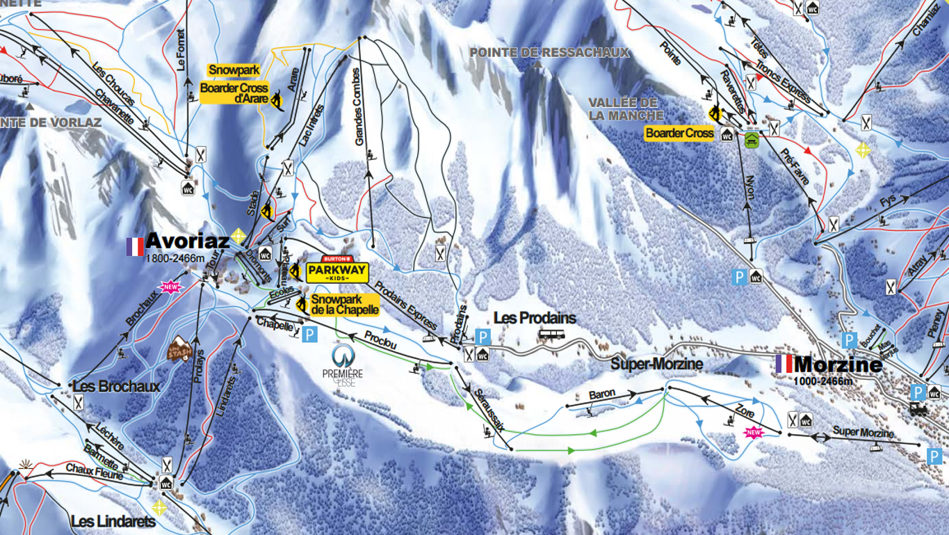 Ski Route from Morzine to Linderettes – Easy