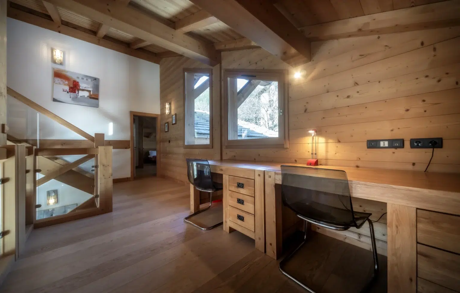 Elevation Alps- Chalet Sunnyside-Mezzanine home office